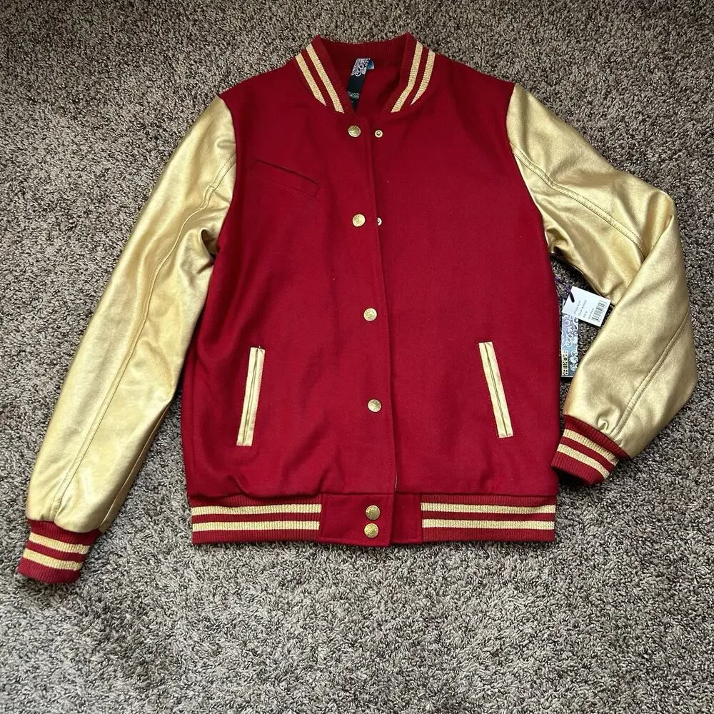 Vintage Sportier Brand Wool Varsity Bomber Jacket Size Medium 1990s - Picture 1 of 14